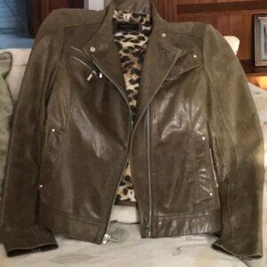 Leather Moto Jacket By Laundry /Shelli Segal